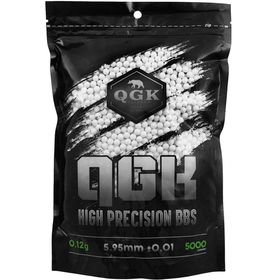 Pacote de esferas Airsoft 0,12g 5000un 6mm - QGK