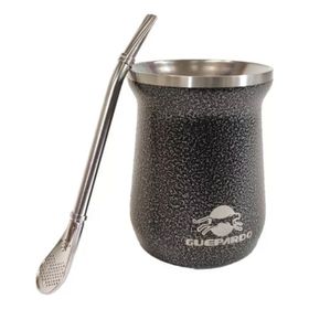 Cuia de Chimarrão + Bomba Preto - Guepardo