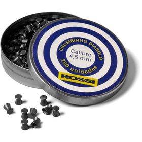 Chumbinho Diabolô Cabeça Chata 4,5mm 250un 0,53g - Rossi