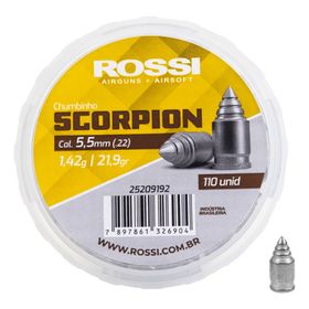 Chumbinho Scorpion 5,5mm 110un 21,91gr - Rossi