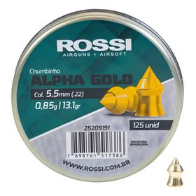 Chumbo Rossi Alpha Gold 5,5mm Pontiagudo 125un