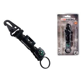 Chaveiro Tático Q.a.p Paracord Bússola Pederneira - Nautika