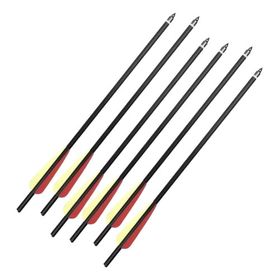 Kit 6 Setas Flechas De Alumínio 16p 40,6 CM Black - Man Kung