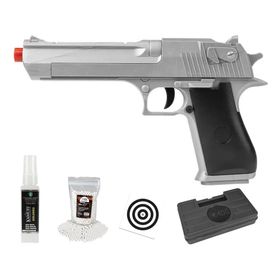 Pistola Airsoft VG Desert Eagle Silver V30 Mola 6,0+ Kit PRO