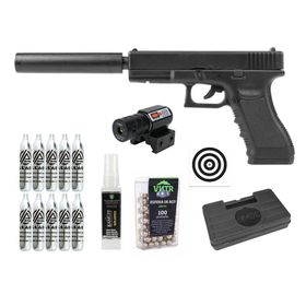 Pistola Airgun CO2 G17 Magnum Rossi 6,0 + Kit PRO