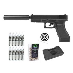 Pistola Airgun CO2 G17 Magnum Rossi 6,0 + Kit