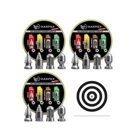 Kit 03 Cx MIX Chumbo Aquiles, Zeus, Pro Hunter X 5,5 + Alvos