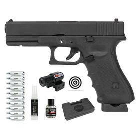 Pistola Airgun CO2 GK G17 Blowback 4,5 + Kit PRO