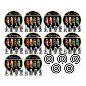 Kit 10 Cx MIX Chumbo Aquiles, Zeus, Pro Hunter X 5,5 + Alvos