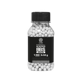 Esfera Munição BBs Premium Airsoft 0.32g 6mm 1100un - Leão