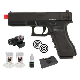 Pistola Airsoft GK CBT G17 Slide Metal Spring 6mm+Kit Pro