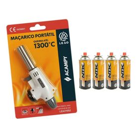 Maçarico Portátil Fame Gun Gourmet + Refil Gás