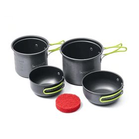 Conjunto de Panelas Camping 4 Peças Hawapi Ultraleve Verde L