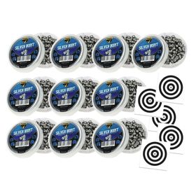 Kit 10 Cx Chumbo Tuareg Premium Silver Point + Alvos