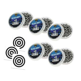 Kit 05 Cx Chumbo Tuareg Premium Silver Point + Alvos