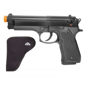 Pistola De Airsoft Beretta M92 Spring Cal 6.0 Kwc + Coldre
