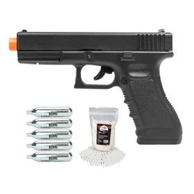 Pistola Airsoft CO2 GK G17 6,0 Rossi + BBs + Co2