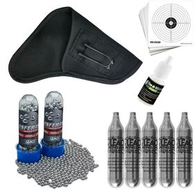 kit coldre 5 co2 alvo 600 esferas de aço 4,5 mm e oleo