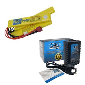 Bateria Lipo Airsoft 11.1V FFB-022 15C 1.300mAh + Carregador