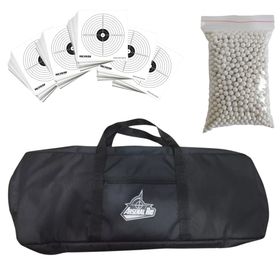 Capa Case Estofada pra rifle Airsoft + 1000 muniçoes e alvo