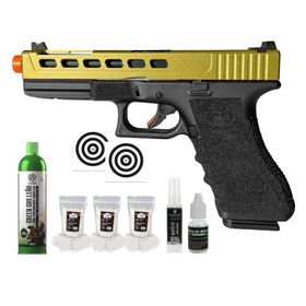 Pistola Airsoft GBB GK G17 Custom  17/750 + Kit
