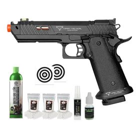 Pistola Airsoft GBB 1911 Taran Tactical Double Bell + Kit