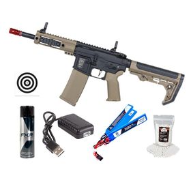 Rifle Airsoft SA-F04 Half Tan FLEX HAL ETU Gen 2 + 2 Itens