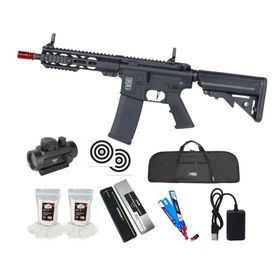Rifle Airsoft AEG SA-F08 Black FLEX HAL ETU Gen 2+Acessórios