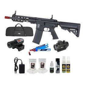 Rifle Airsoft AEG SA-F08 Black FLEX HAL ETU Gen 2 + Kit Pro