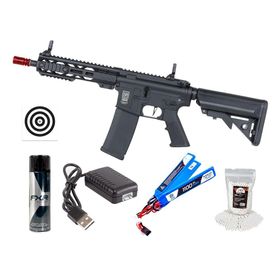 Rifle Airsoft AEG SA-F08 Black FLEX HAL ETU Gen 2 + 2 itens