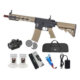 Rifle Airsoft AEG SA-F03 Gen2 Half Tan FLEX HAL + Acessórios