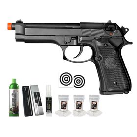 Pistola Airsoft GBB Beretta M92  Blowback 726 + Kit