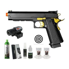 Pistola Airsoft GBB 1911 Hi-Capa Double Bell 79A + Kit Pro