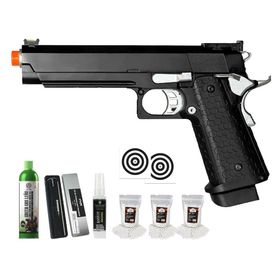 Pistola Airsoft GBB 1911 Hi-Capa Double Bell 79B + Kit