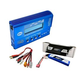 Bateria Lipo Ultra 11.1V/3S 1100mAH Dean +Carregador L6 iMax