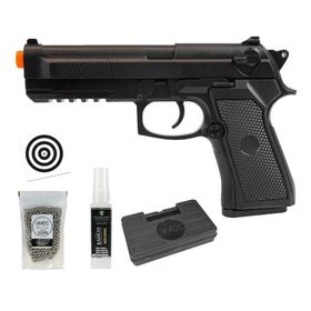 Pistola Airsoft VG PT92 V21 Mola 6mm Rossi + Kit Pro