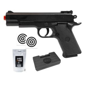 Pistola Airsoft VG 1911 Short V92 Mola 6mm + Kit 2