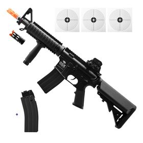 RIFLE AIRGUN M4 RIS CO2 4,5MM FULL METAL QGK+ FLASH HIDER BK