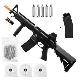 RIFLE AIRGUN M4 RIS CO2 4,5MM FULL METAL QGK + KIT TÁTICO