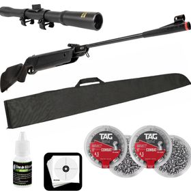 Carabina Rifle Chumbinho Dione 5G 4,5mm GasRam Rossi +Luneta