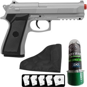 PISTOLA AIRSOFT PT92 Silver ROSSI 100 ESFERA E COLDRE