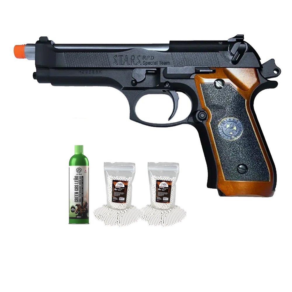 Pistola Airsoft M92SPS-2T Samurai Edge Biohazard + Itens
