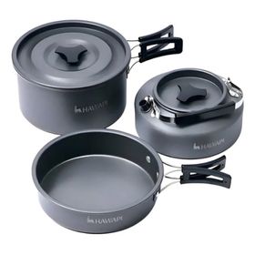 Conjunto de Panelas Camping com Chaleira 6 peças - Hawapi