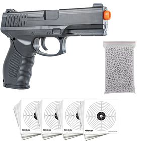 PISTOLA DE AIRSOFT 24/7 ROSSI + 1000 BBS E 10 ALVOS