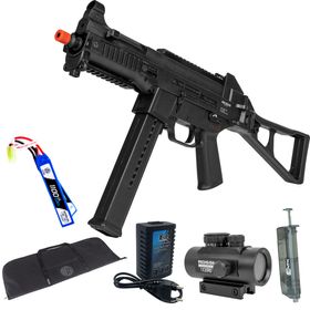Rifle Airsoft Fuzil Aeg Neptune UMP Eletrico Rossi + Case