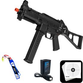 Rifle Airsoft Fuzil Aeg Neptune UMP Eletrico Rossi + Bateria