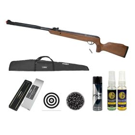 Carabina Naja 2.0 Wood 5,5 Nitro Cano Fixo TAG + Kit PRO