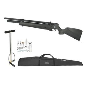 Carabina Pressão PCP Alpha Black 10 Tiros 5,5 + Bomba + Capa