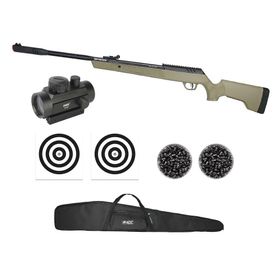 Carabina Artemis Dark Eagle Nitro 80kg 6,35+ Red Dot + Itens
