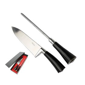 Conjunto Faca + Chaira 8" Cabo De Ponta De Chifre - Dal Cast